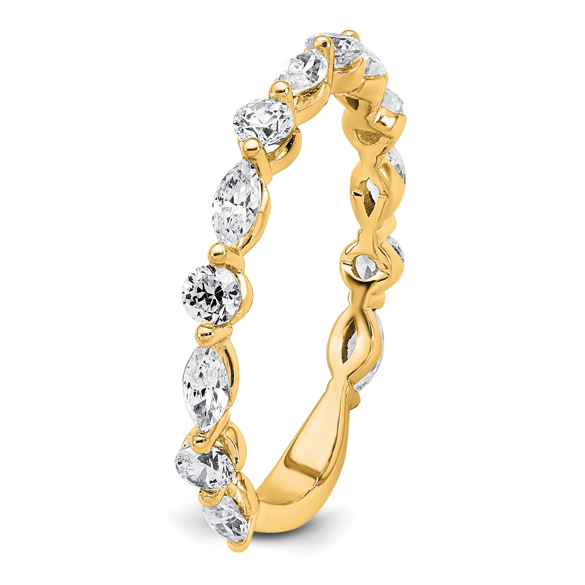 True Origin 14k 3/4 carat Lab Grown Diamond VS+ F+ Wedding Band