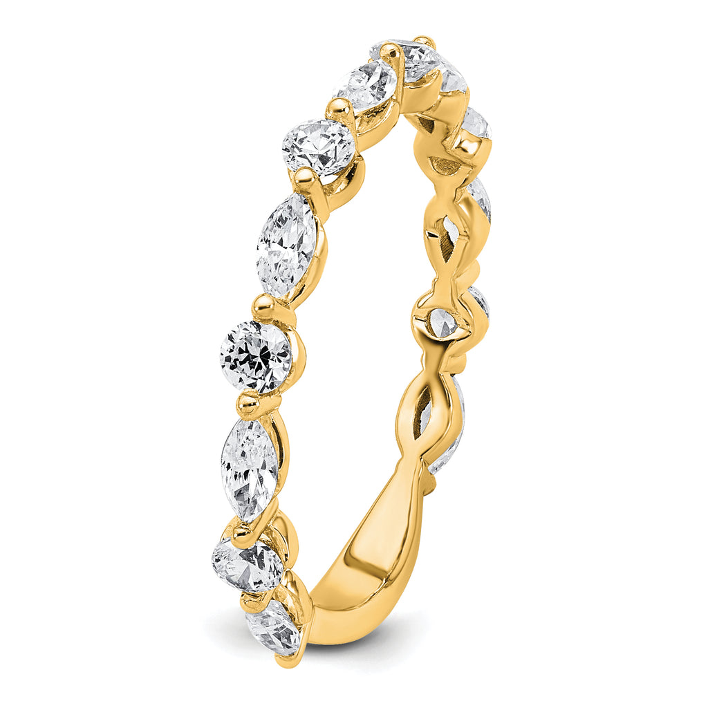 True Origin 14k 3/4 carat Lab Grown Diamond VS+ F+ Wedding Band