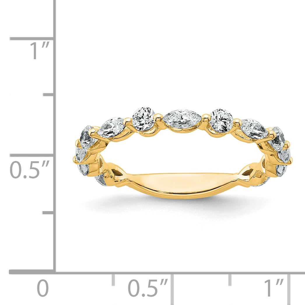 True Origin 14k 3/4 carat Lab Grown Diamond VS+ F+ Wedding Band