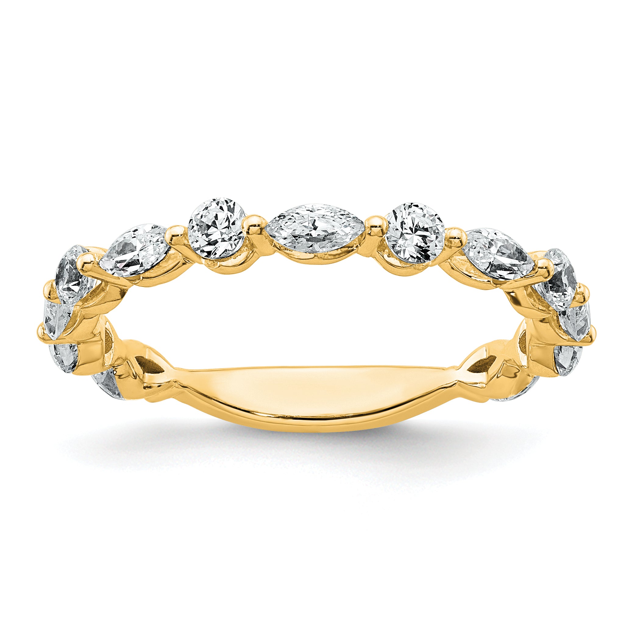 True Origin 14k 3/4 carat Lab Grown Diamond VS+ F+ Wedding Band