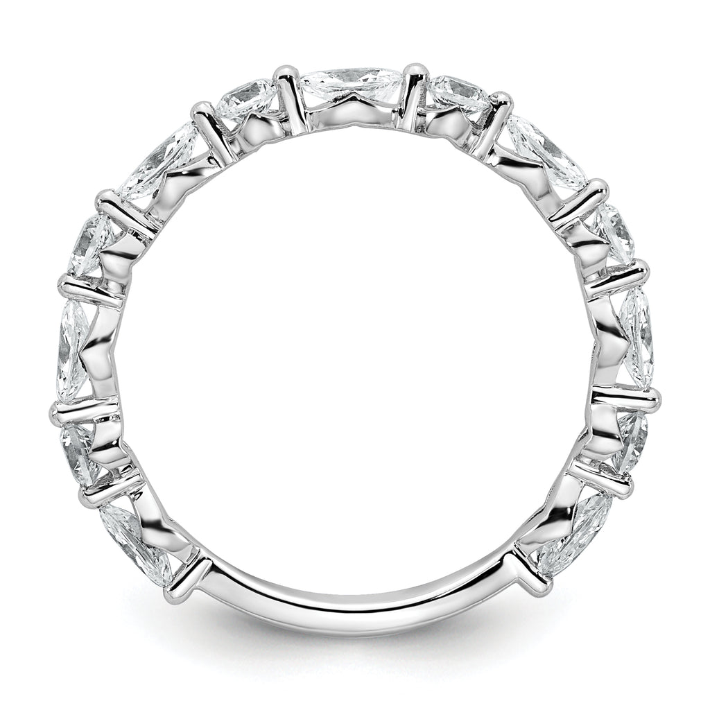 True Origin 14k White Gold 3/4 carat Lab Grown Diamond VS+ F+ Wedding Band