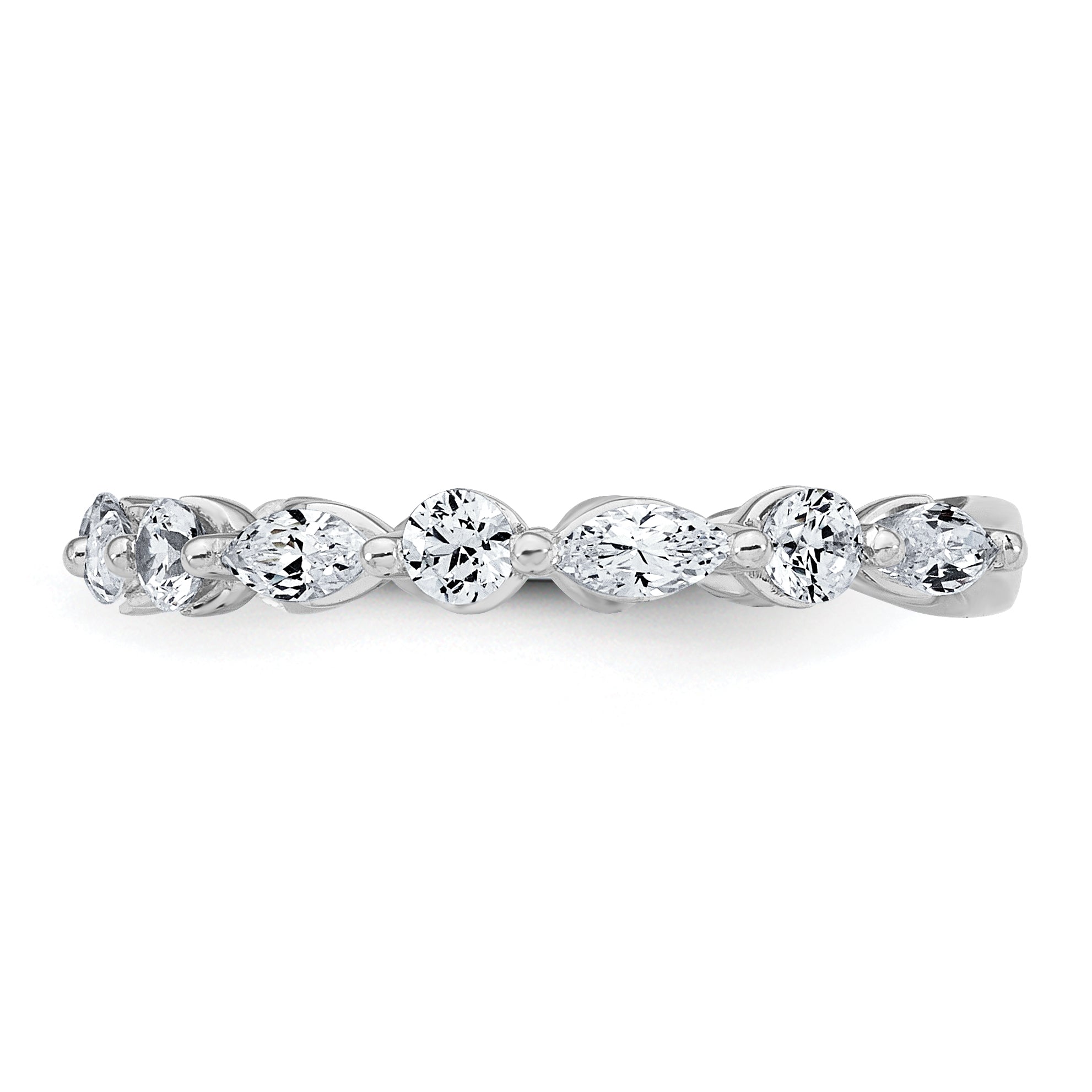 True Origin 14k White Gold 3/4 carat Lab Grown Diamond VS+ F+ Wedding Band