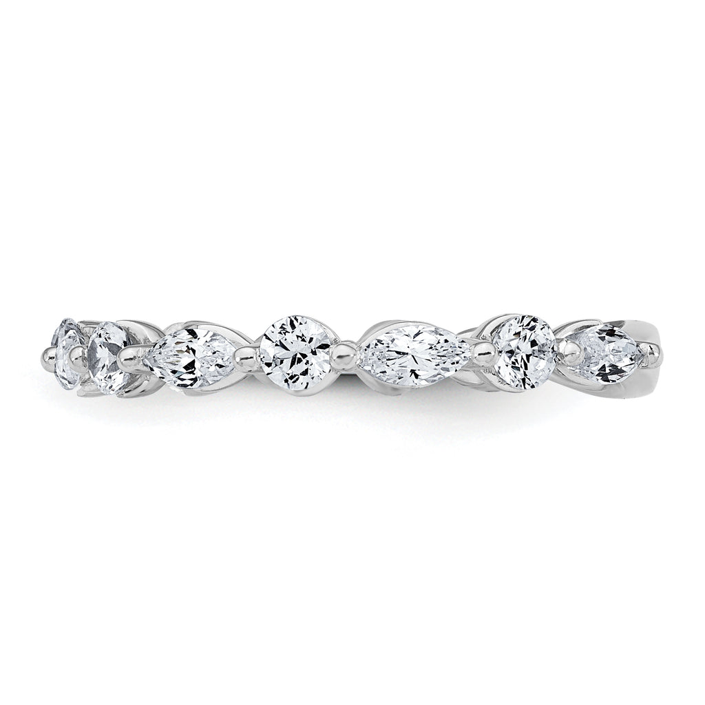 True Origin 14k White Gold 3/4 carat Lab Grown Diamond VS+ F+ Wedding Band