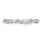 True Origin 14k White Gold 3/4 carat Lab Grown Diamond VS+ F+ Wedding Band
