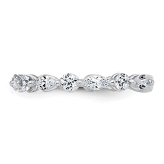 True Origin 14k White Gold 3/4 carat Lab Grown Diamond VS+ F+ Wedding Band