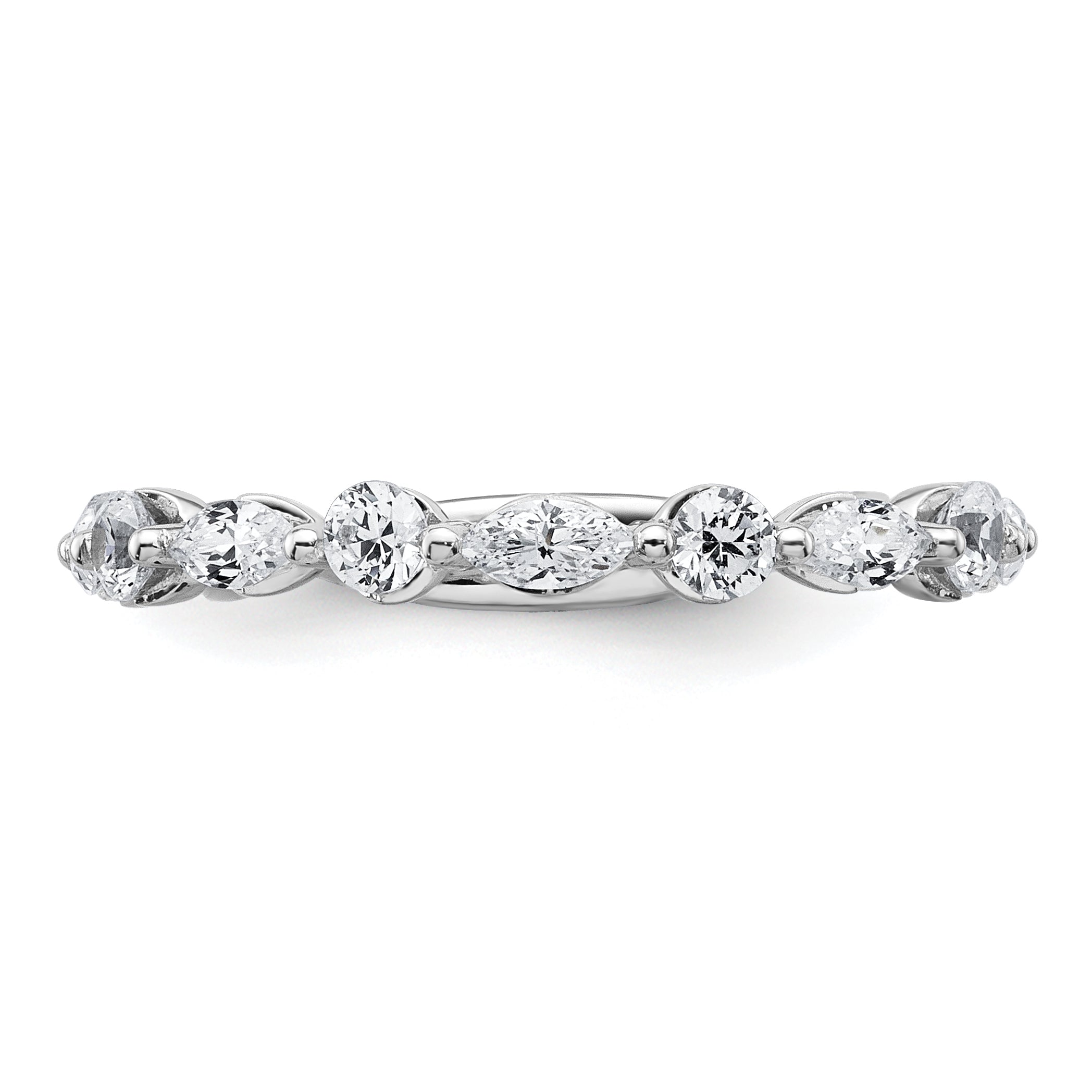 True Origin 14k White Gold 3/4 carat Lab Grown Diamond VS+ F+ Wedding Band
