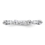 True Origin 14k White Gold 3/4 carat Lab Grown Diamond VS+ F+ Wedding Band