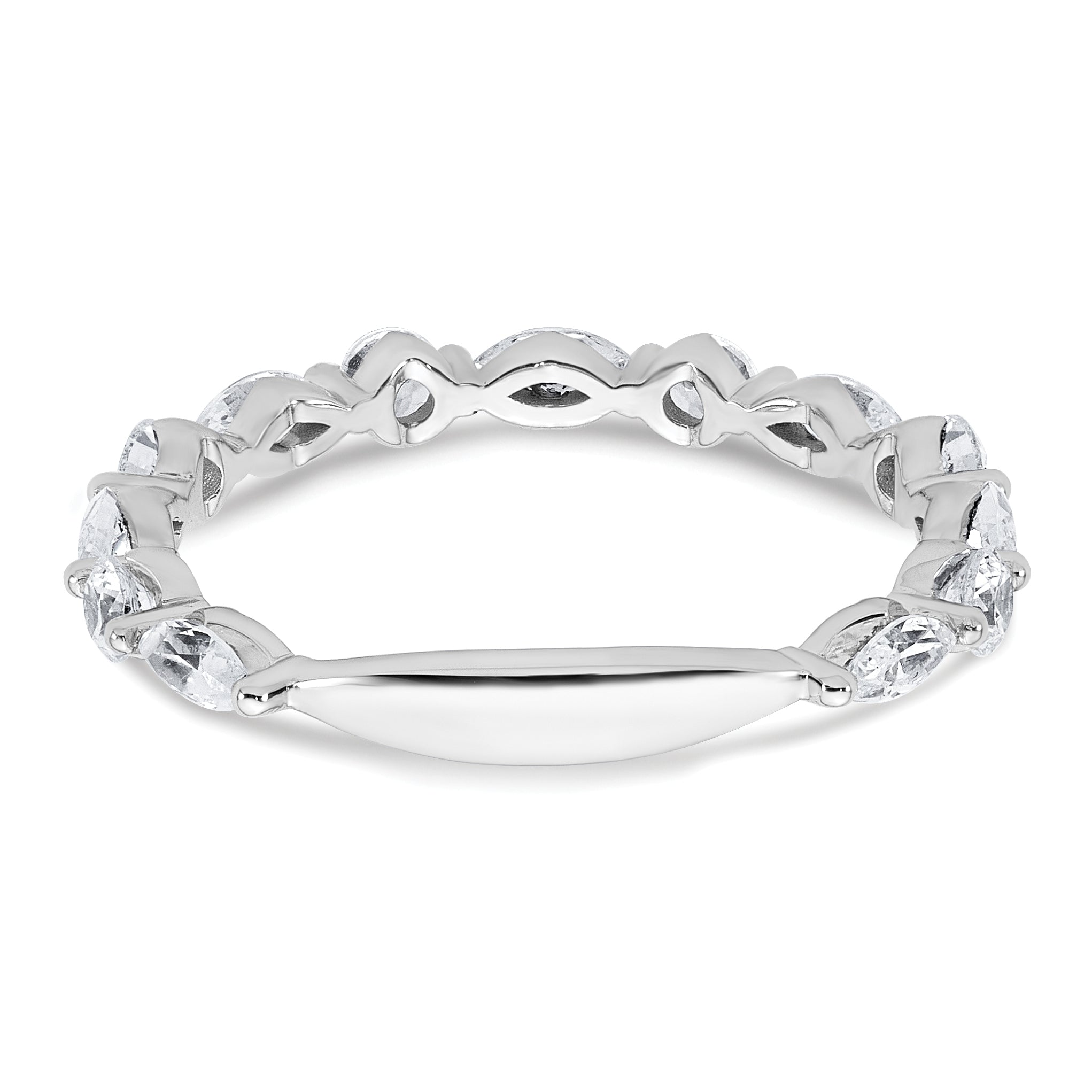 True Origin 14k White Gold 3/4 carat Lab Grown Diamond VS+ F+ Wedding Band