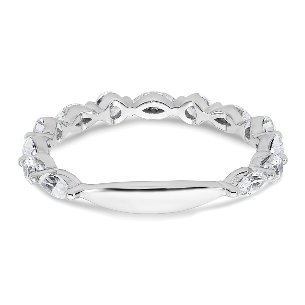 True Origin 14k White Gold 3/4 carat Lab Grown Diamond VS+ F+ Wedding Band