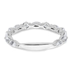 True Origin 14k White Gold 3/4 carat Lab Grown Diamond VS+ F+ Wedding Band