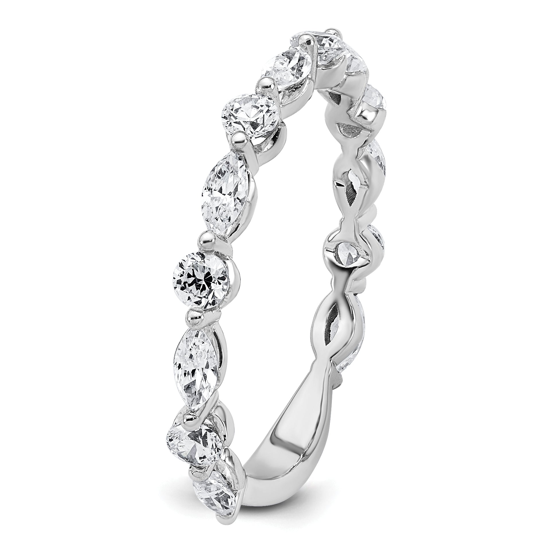 True Origin 14k White Gold 3/4 carat Lab Grown Diamond VS+ F+ Wedding Band