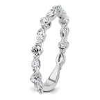 True Origin 14k White Gold 3/4 carat Lab Grown Diamond VS+ F+ Wedding Band