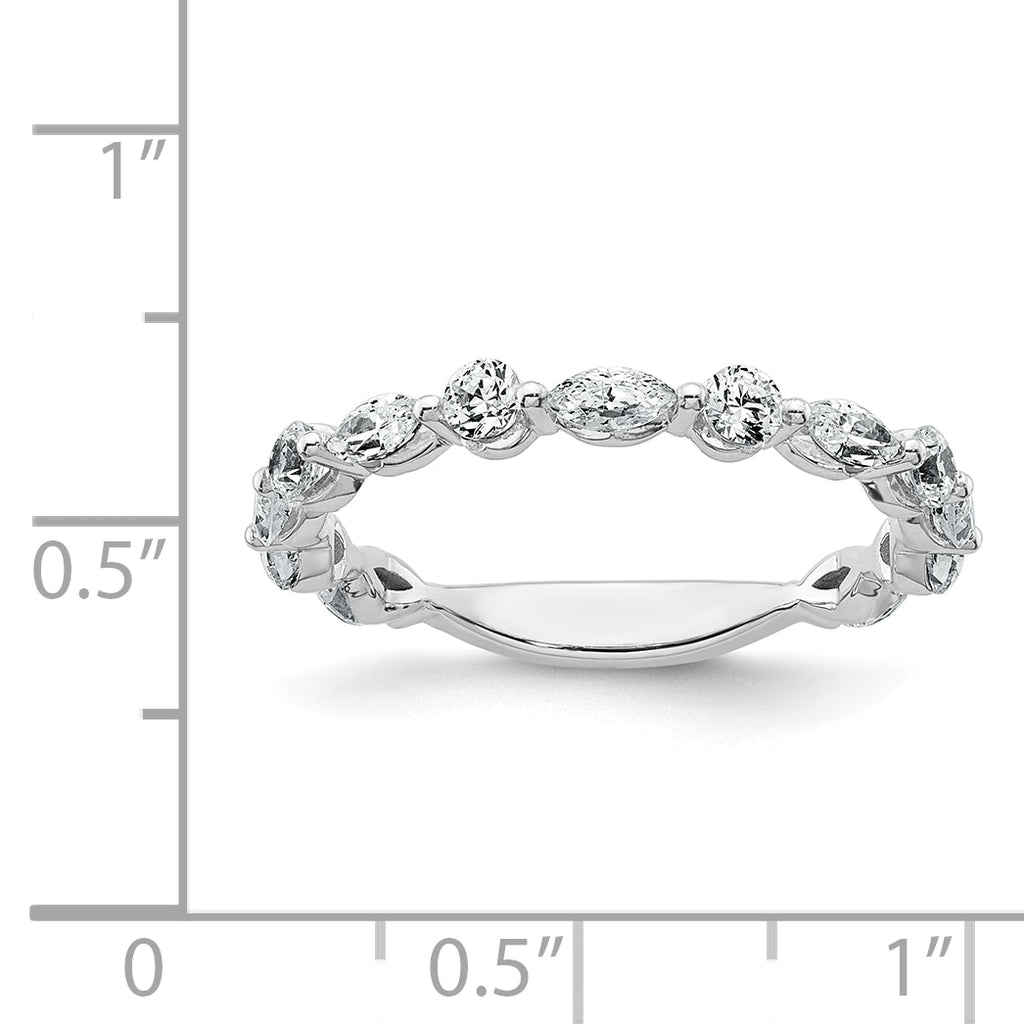 True Origin 14k White Gold 3/4 carat Lab Grown Diamond VS+ F+ Wedding Band