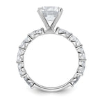 True Origin 14k White Gold 5/8 carat Lab Grown Diamond VS+ F+ Round Semi Mount Engagement Ring