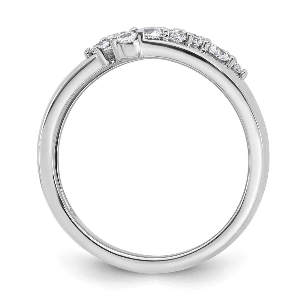 Lab-Grown Diamond Band in 14K White Gold, 2.9mm (3/8 ct. tw.), Size 7 - Sophia Jewelers