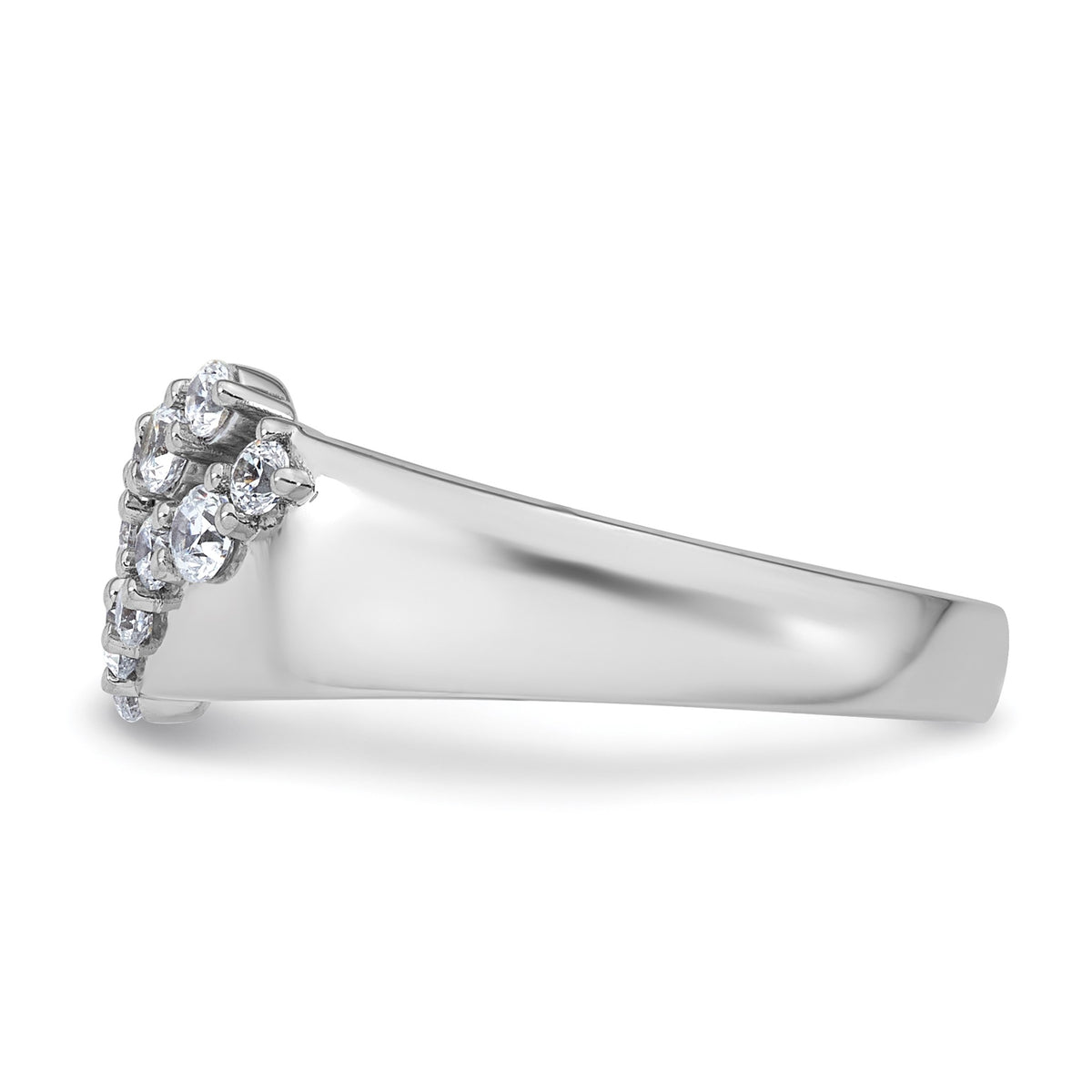 Lab-Grown Diamond Band in 14K White Gold, 2.9mm (3/8 ct. tw.), Size 7 - Sophia Jewelers