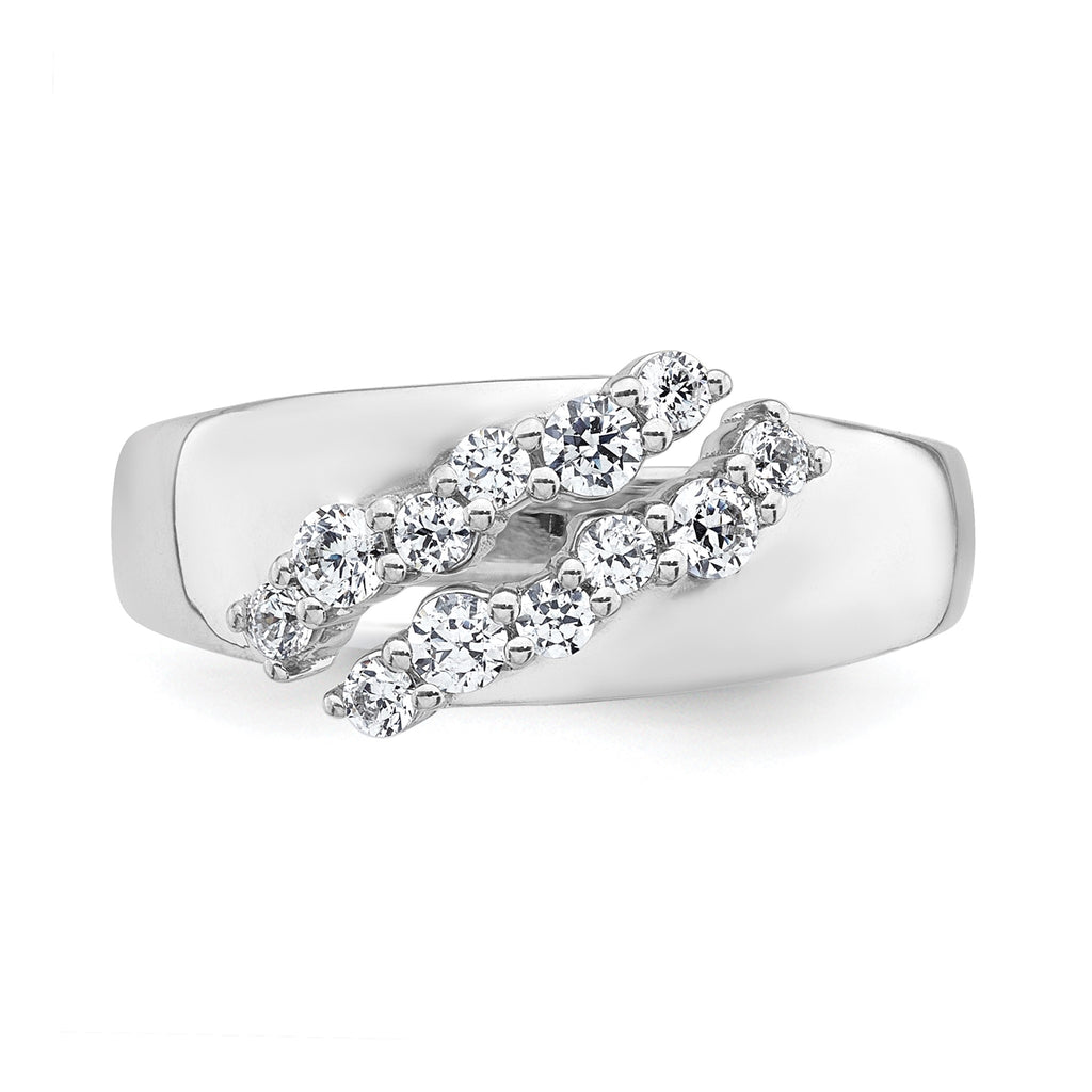 Lab-Grown Diamond Band in 14K White Gold, 2.9mm (3/8 ct. tw.), Size 7 - Sophia Jewelers