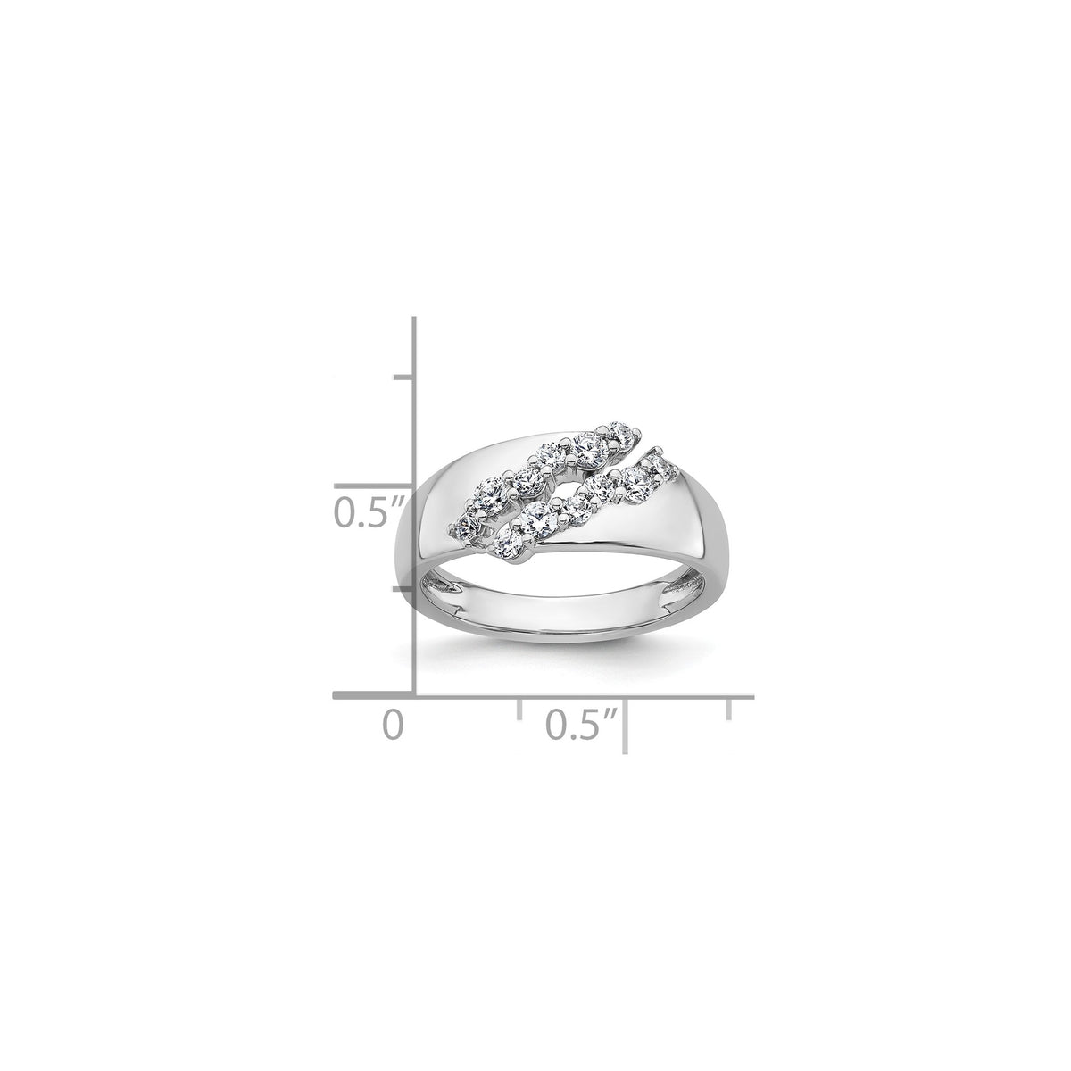 Lab-Grown Diamond Band in 14K White Gold, 2.9mm (3/8 ct. tw.), Size 7 - Sophia Jewelers