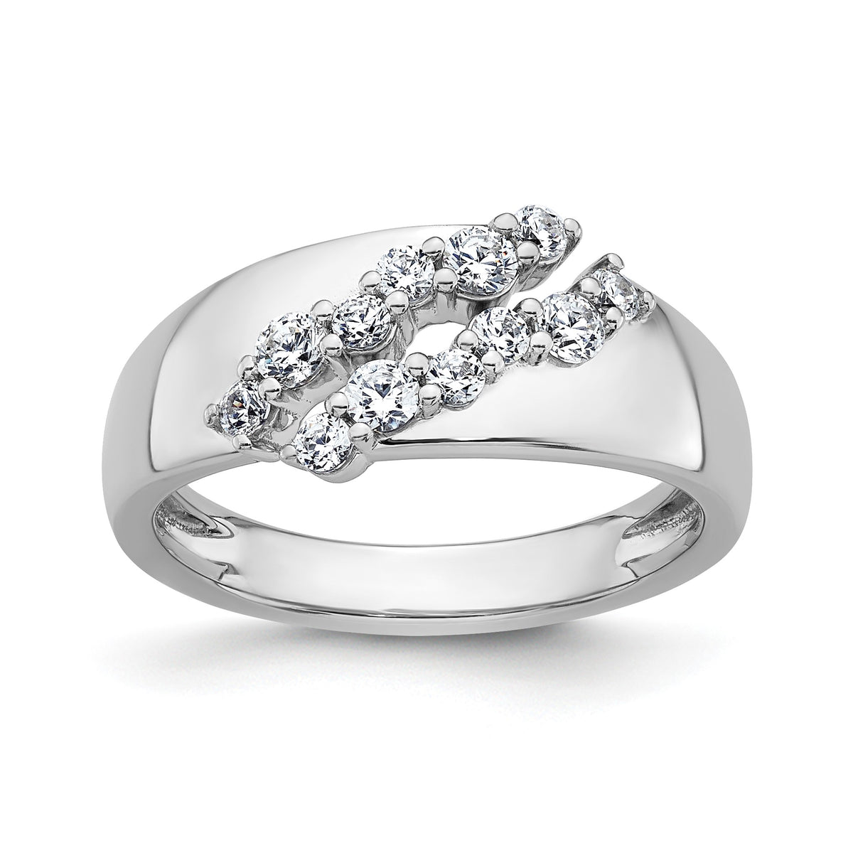 Lab-Grown Diamond Band in 14K White Gold, 2.9mm (3/8 ct. tw.), Size 7 - Sophia Jewelers Main image