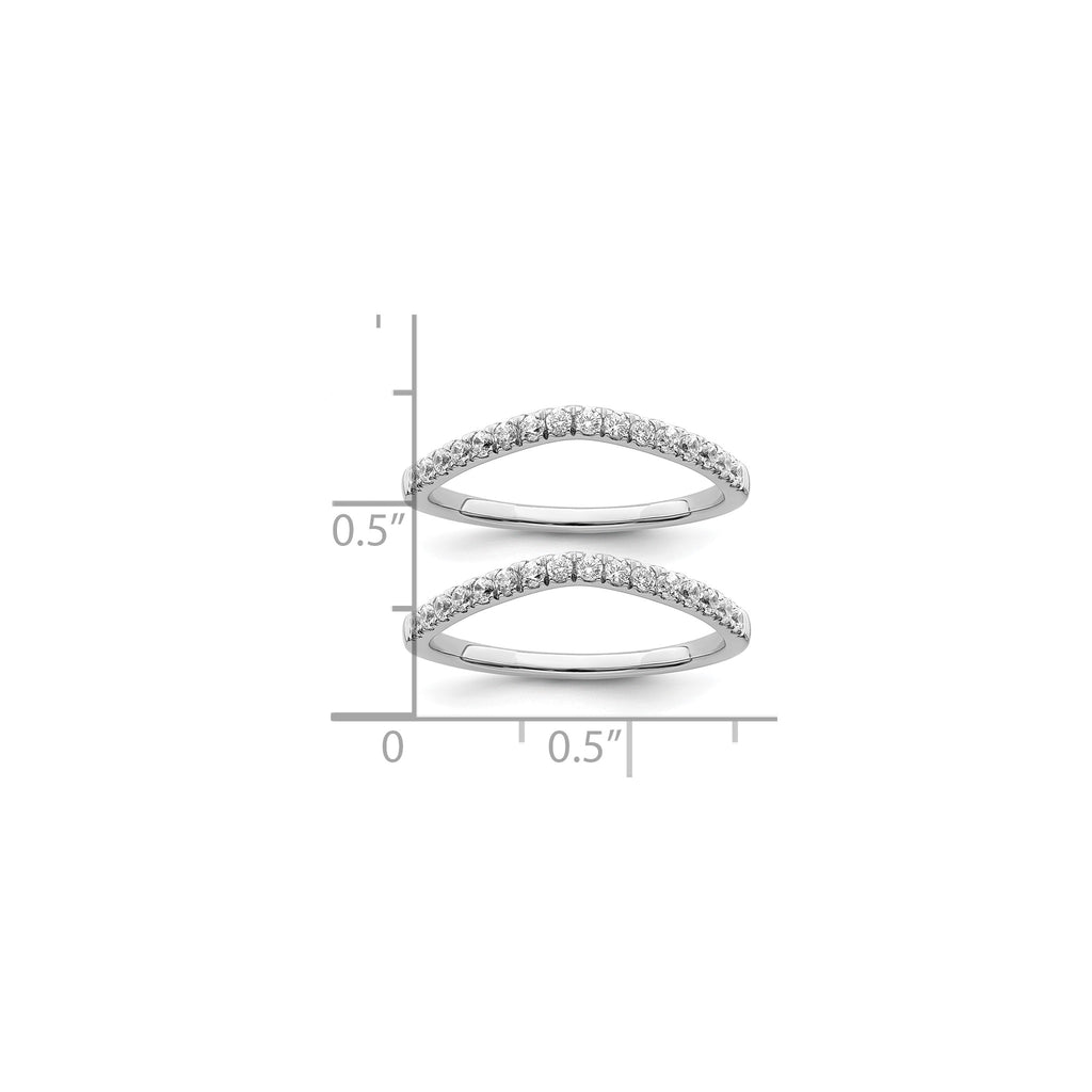 Lab-Grown Diamond Wedding Band in 14K White Gold, 1.5mm (1/2 ct. tw.), Size 7 - Sophia Jewelers