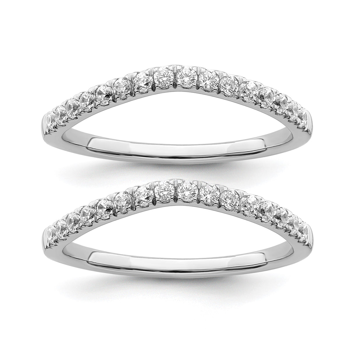 Lab-Grown Diamond Wedding Band in 14K White Gold, 1.5mm (1/2 ct. tw.), Size 7 - Sophia Jewelers