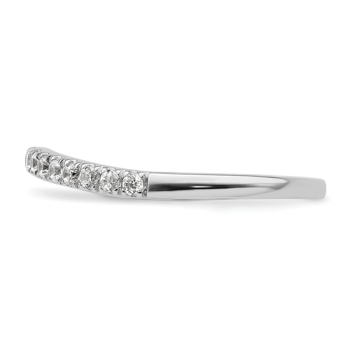 Lab-Grown Diamond Wedding Band in 14K White Gold, 1.7mm (1/2 ct. tw.), Size 7 - Sophia Jewelers
