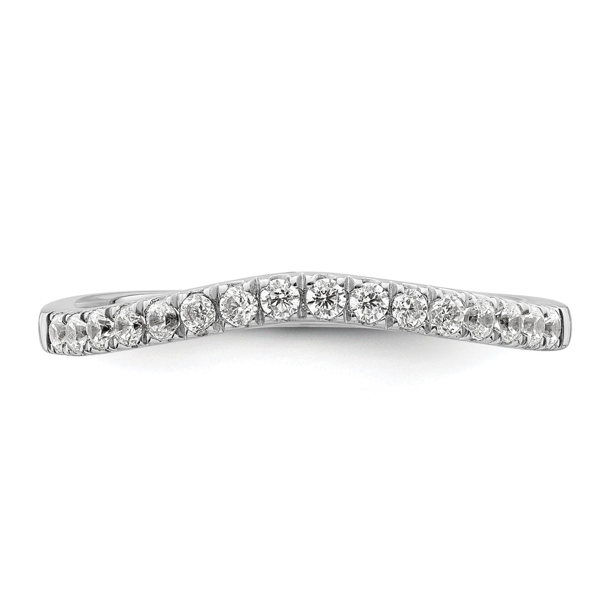 Lab-Grown Diamond Wedding Band in 14K White Gold, 1.7mm (1/2 ct. tw.), Size 7 - Sophia Jewelers