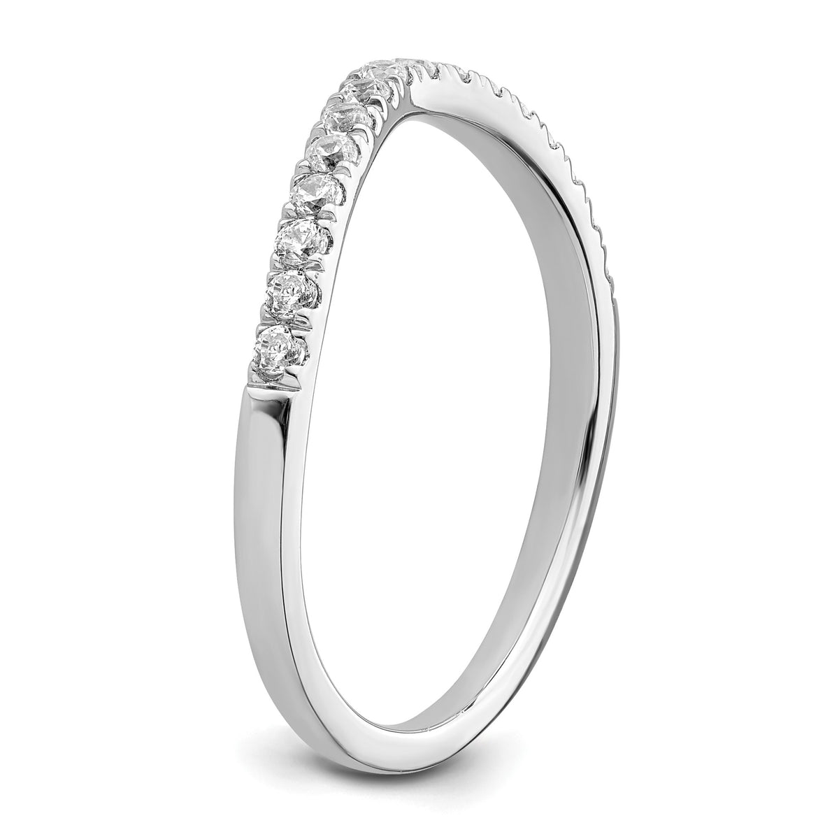 Lab-Grown Diamond Wedding Band in 14K White Gold, 1.7mm (1/2 ct. tw.), Size 7 - Sophia Jewelers