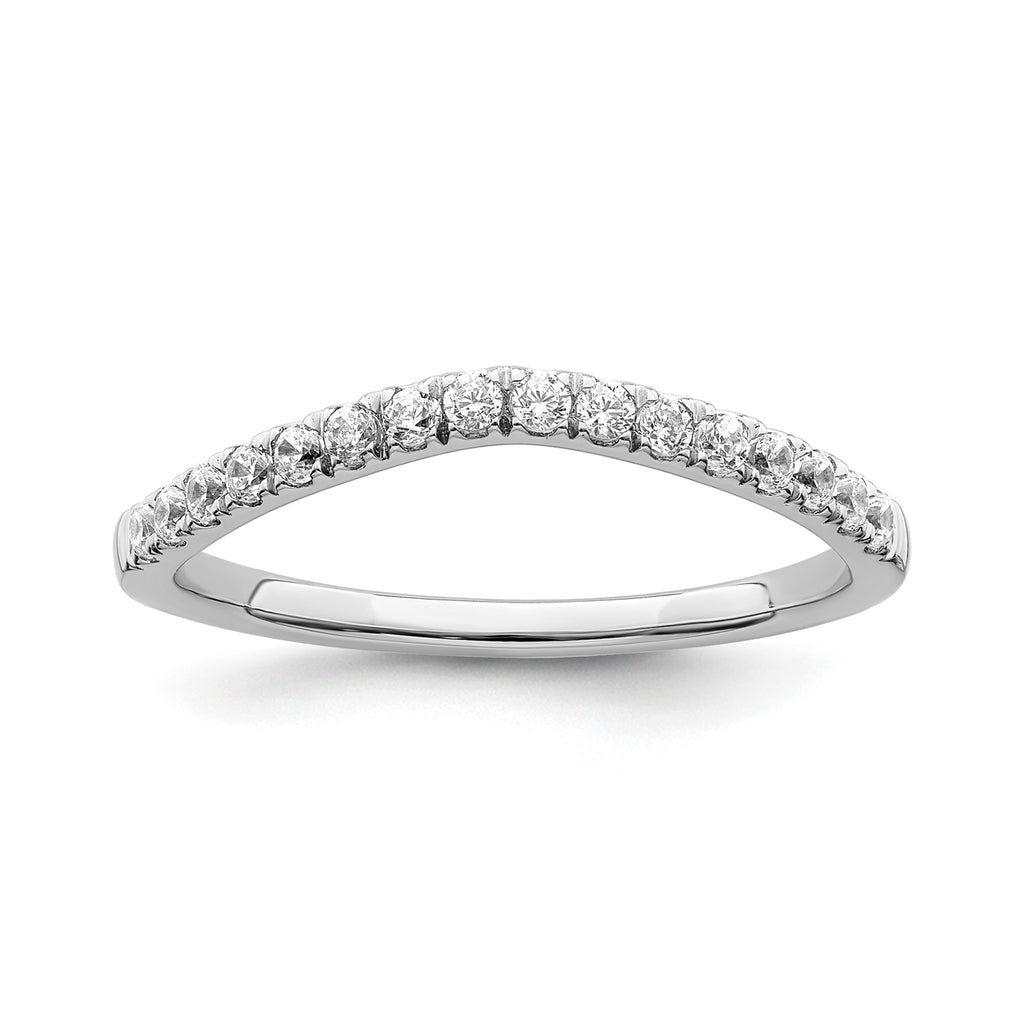 Lab-Grown Diamond Wedding Band in 14K White Gold, 1.7mm (1/2 ct. tw.), Size 7 - Sophia Jewelers