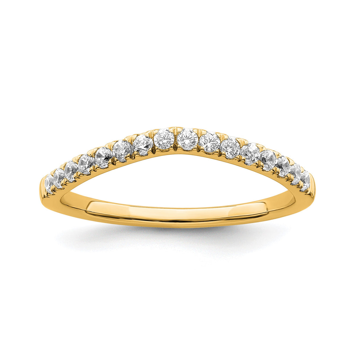 Lab-Grown Diamond Wedding Band in 14K Yellow Gold, 1.7mm (1/2 ct. tw.), Size 7 - Sophia Jewelers