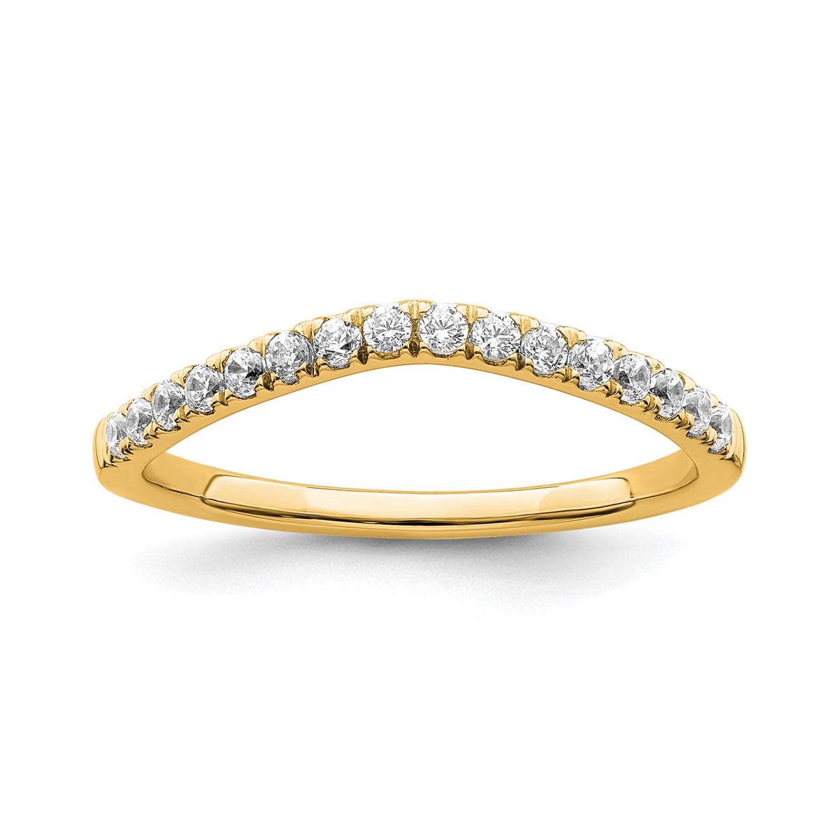 Lab-Grown Diamond Wedding Band in 14K Yellow Gold, 1.5mm (1/2 ct. tw.), Size 7 - Sophia Jewelers