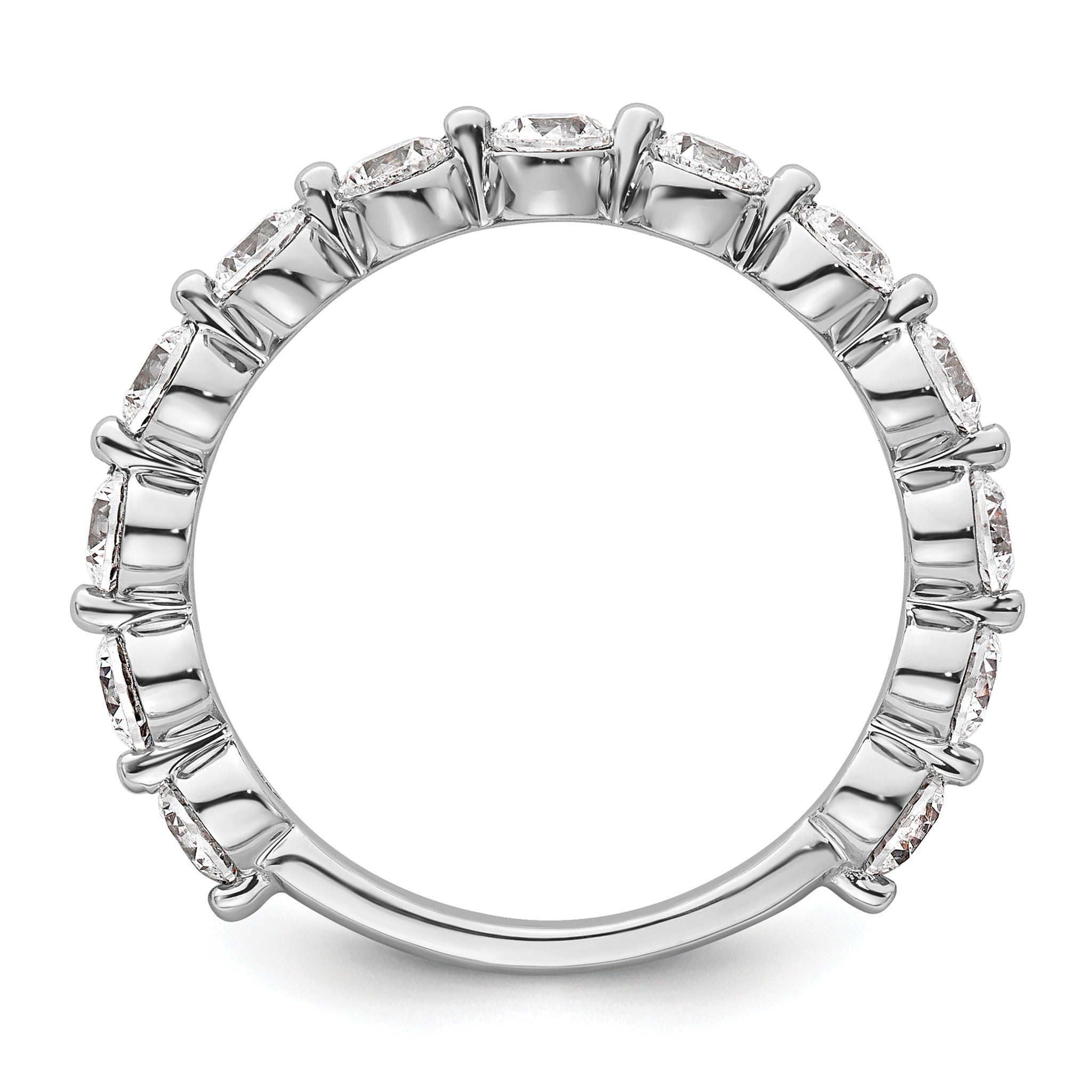 Round Lab-Grown Diamond Wedding Band in 14K White Gold, 2.3mm (1 1/2 ct. tw.), Size 7 Secondary image