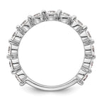 Round Lab-Grown Diamond Wedding Band in 14K White Gold, 2.3mm (1 1/2 ct. tw.), Size 7 - Sophia Jewelers