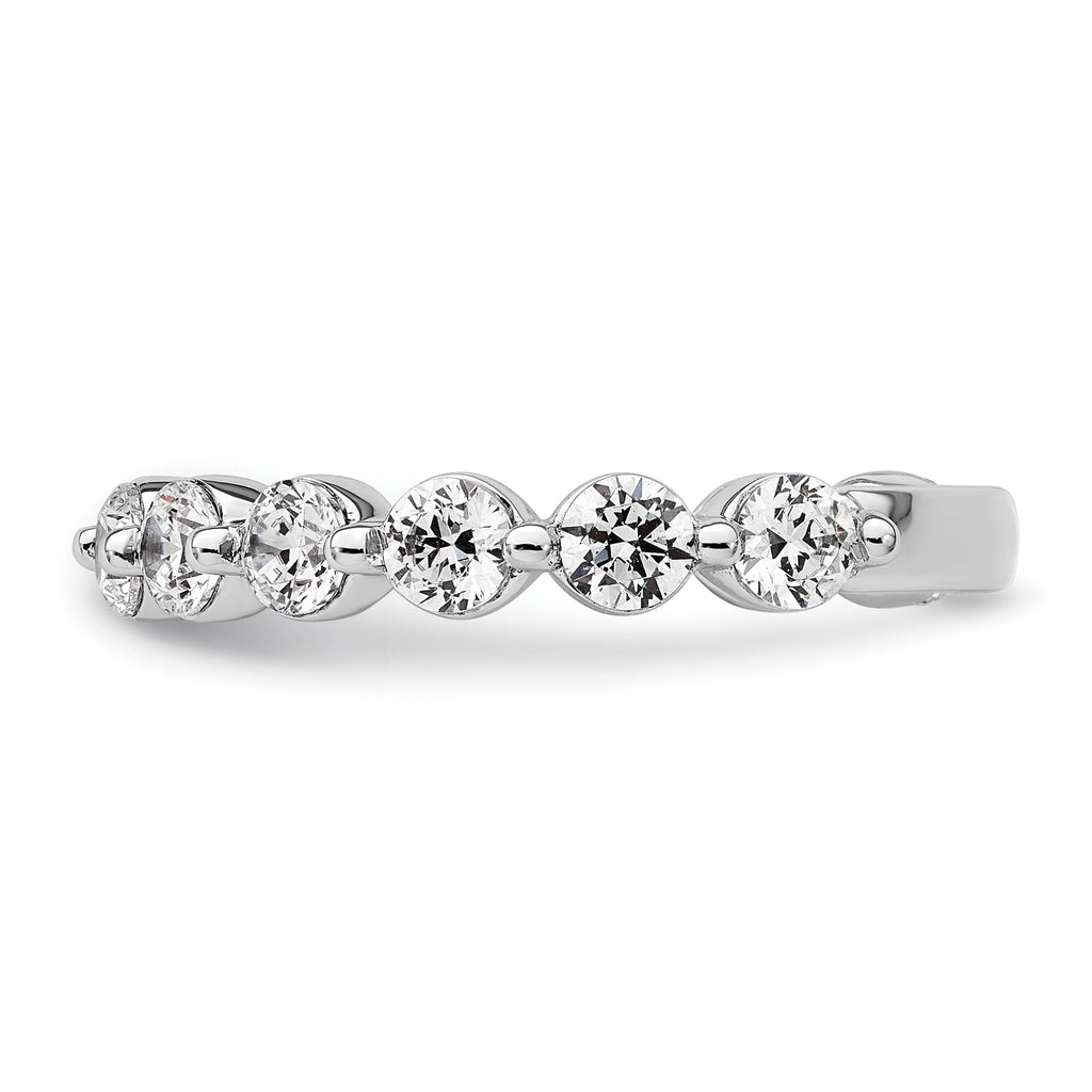 Round Lab-Grown Diamond Wedding Band in 14K White Gold, 2.3mm (1 1/2 ct. tw.), Size 7 - Sophia Jewelers