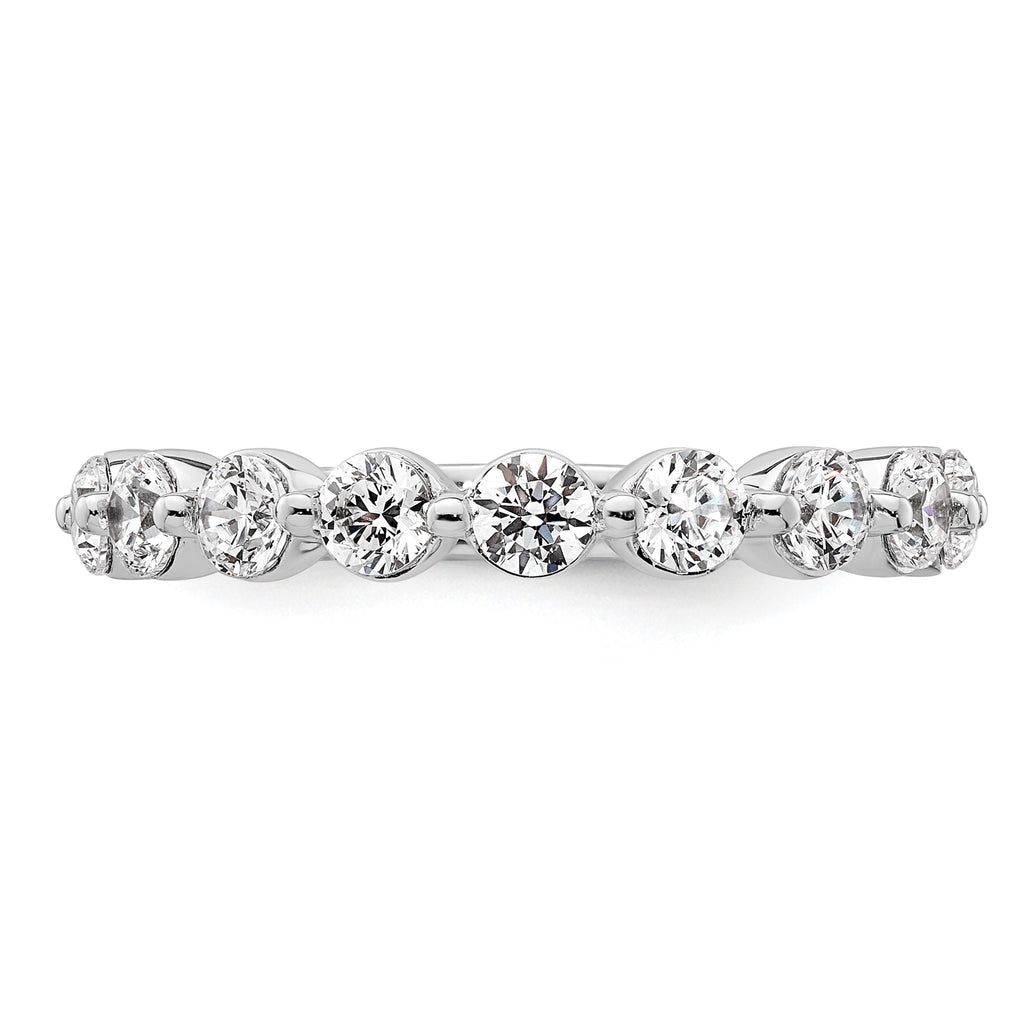 Round Lab-Grown Diamond Wedding Band in 14K White Gold, 2.3mm (1 1/2 ct. tw.), Size 7 - Sophia Jewelers