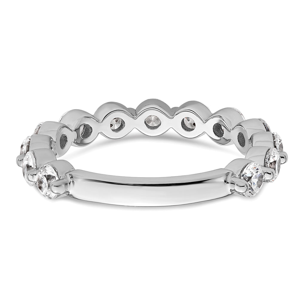 Round Lab-Grown Diamond Wedding Band in 14K White Gold, 2.3mm (1 1/2 ct. tw.), Size 7 - Sophia Jewelers
