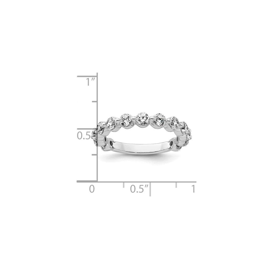 Round Lab-Grown Diamond Wedding Band in 14K White Gold, 2.3mm (1 1/2 ct. tw.), Size 7 - Sophia Jewelers