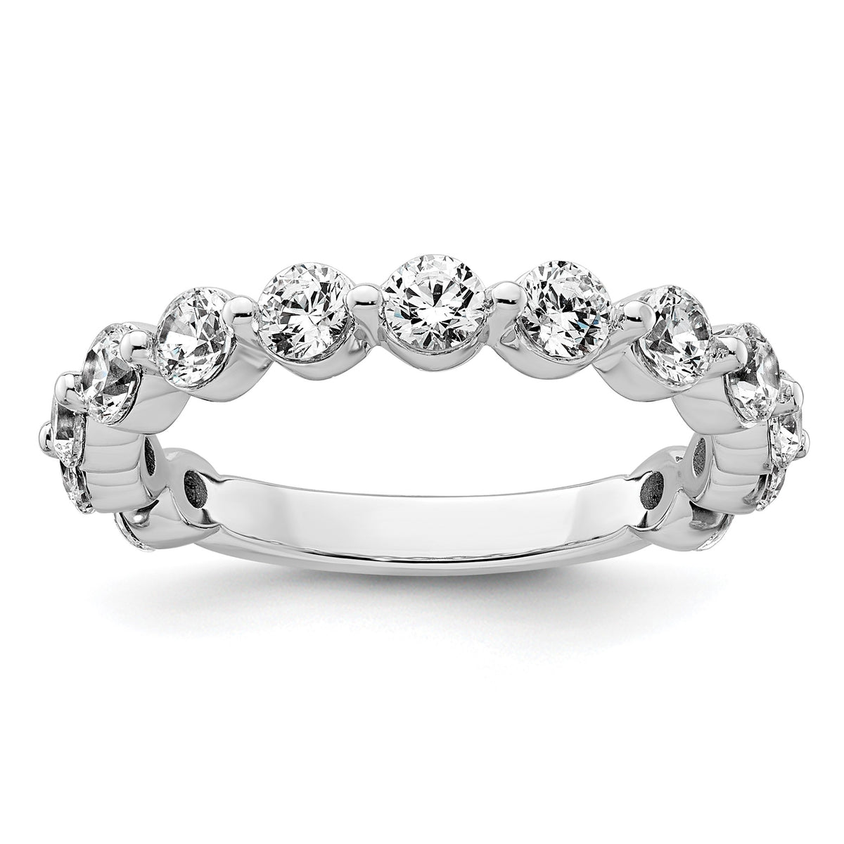 Round Lab-Grown Diamond Wedding Band in 14K White Gold, 2.3mm (1 1/2 ct. tw.), Size 7 - Sophia Jewelers Main image