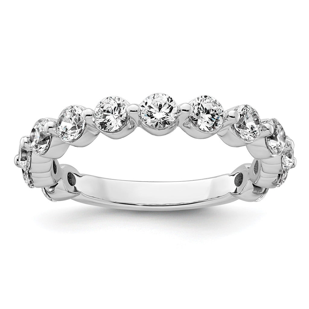 Round Lab-Grown Diamond Wedding Band in 14K White Gold, 2.3mm (1 1/2 ct. tw.), Size 7 - Sophia Jewelers