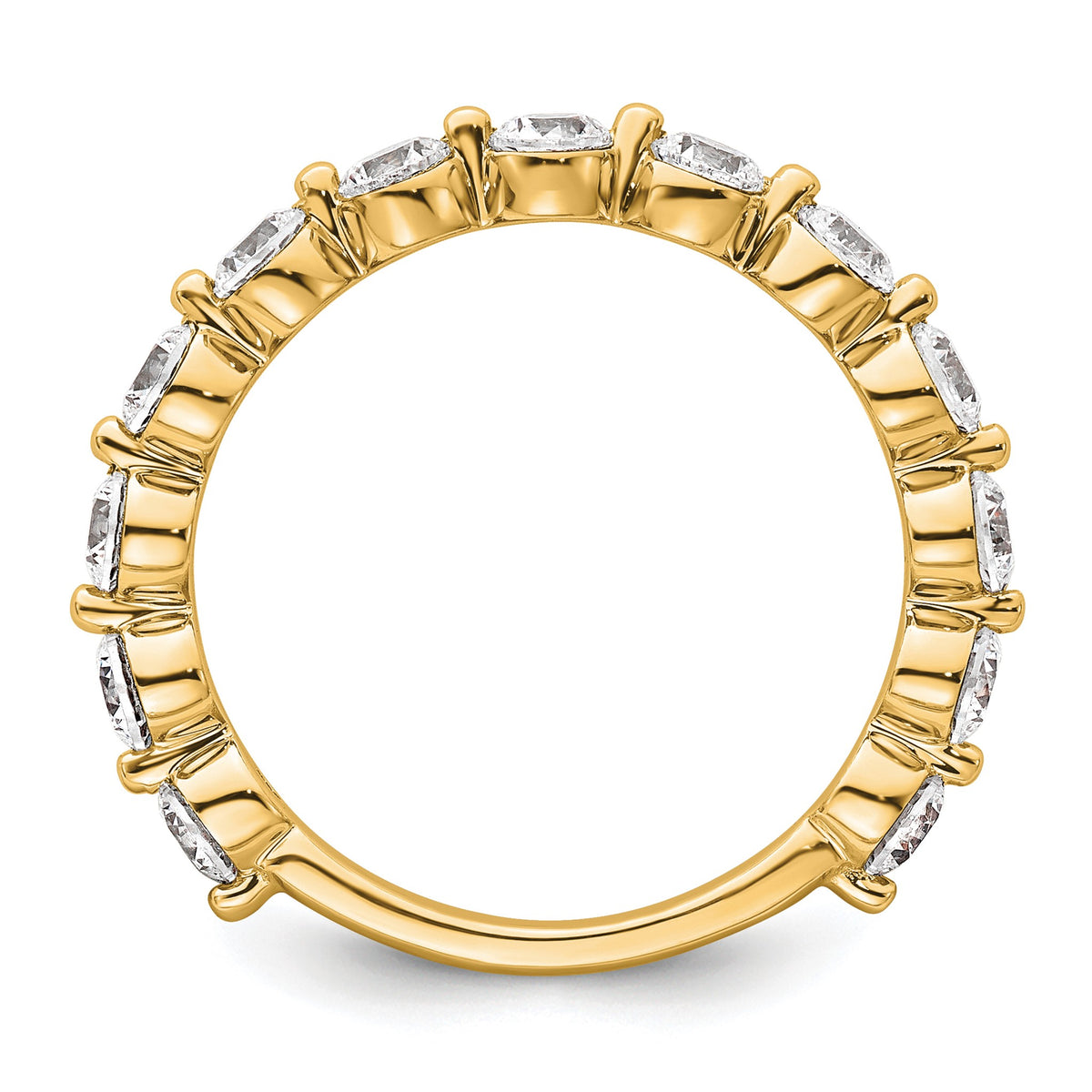 Round Lab-Grown Diamond Wedding Band in 14K Yellow Gold, 2.3mm (1 1/2 ct. tw.), Size 7 - Sophia Jewelers