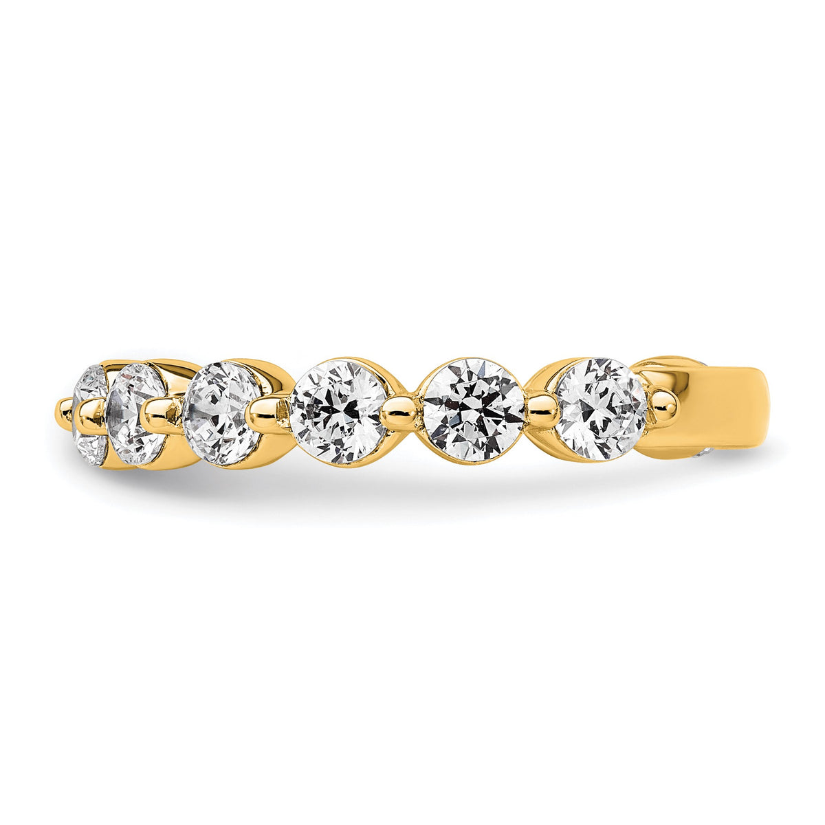 Round Lab-Grown Diamond Wedding Band in 14K Yellow Gold, 2.3mm (1 1/2 ct. tw.), Size 7 - Sophia Jewelers