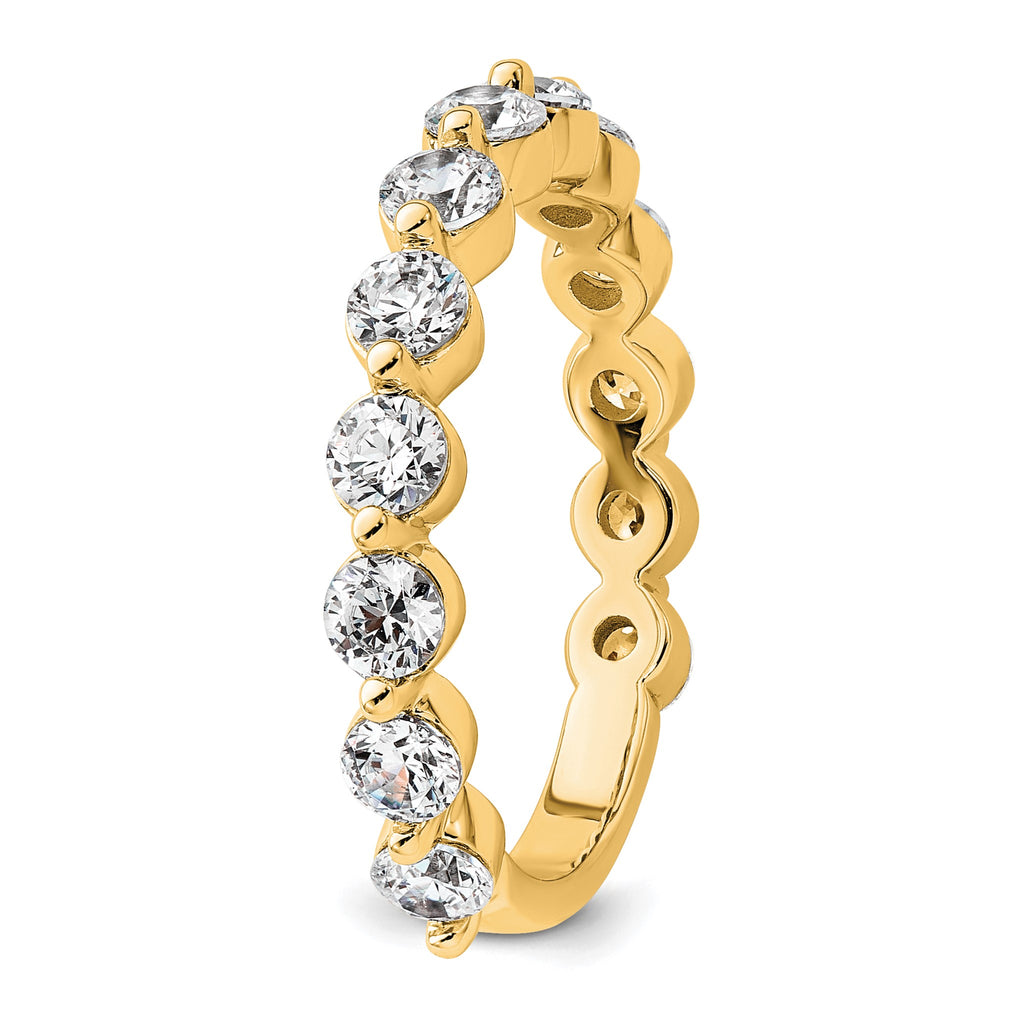 Round Lab-Grown Diamond Wedding Band in 14K Yellow Gold, 2.3mm (1 1/2 ct. tw.), Size 7 - Sophia Jewelers