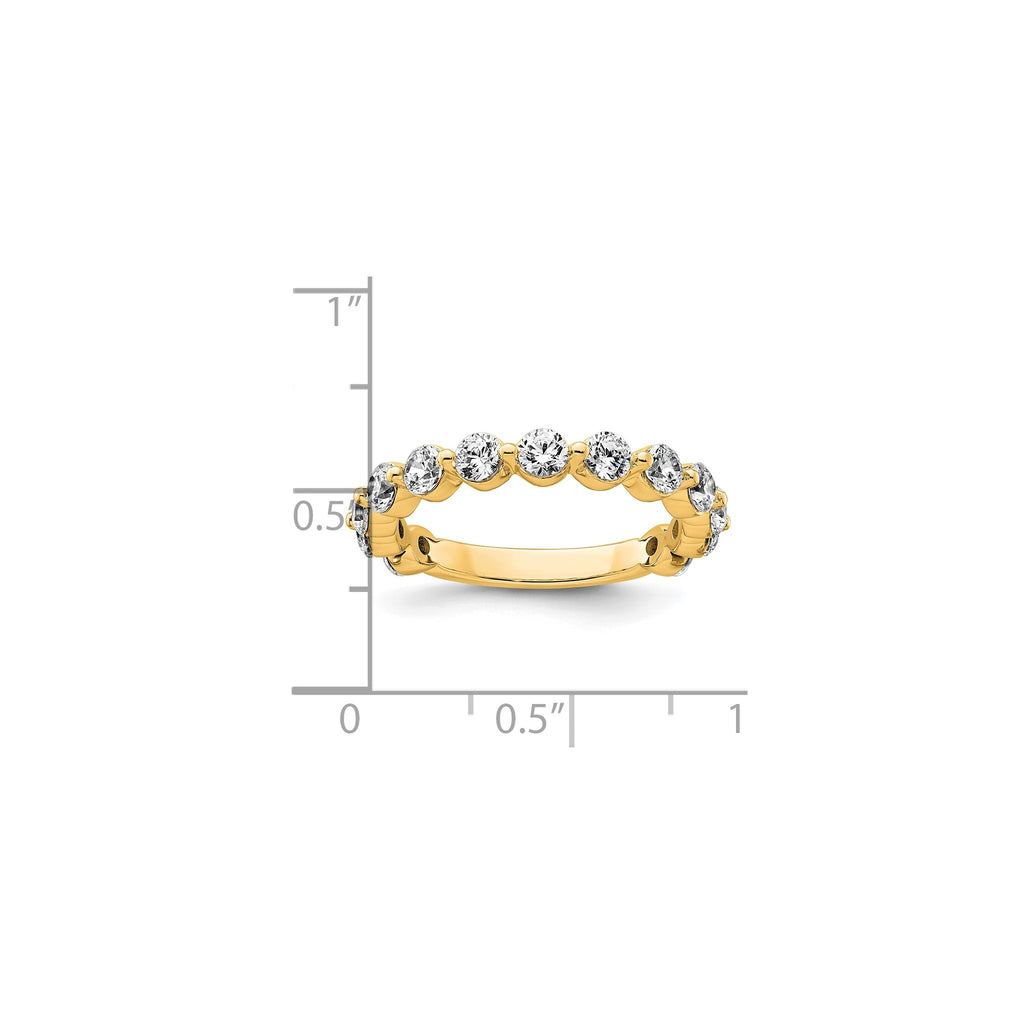 Round Lab-Grown Diamond Wedding Band in 14K Yellow Gold, 2.3mm (1 1/2 ct. tw.), Size 7 - Sophia Jewelers