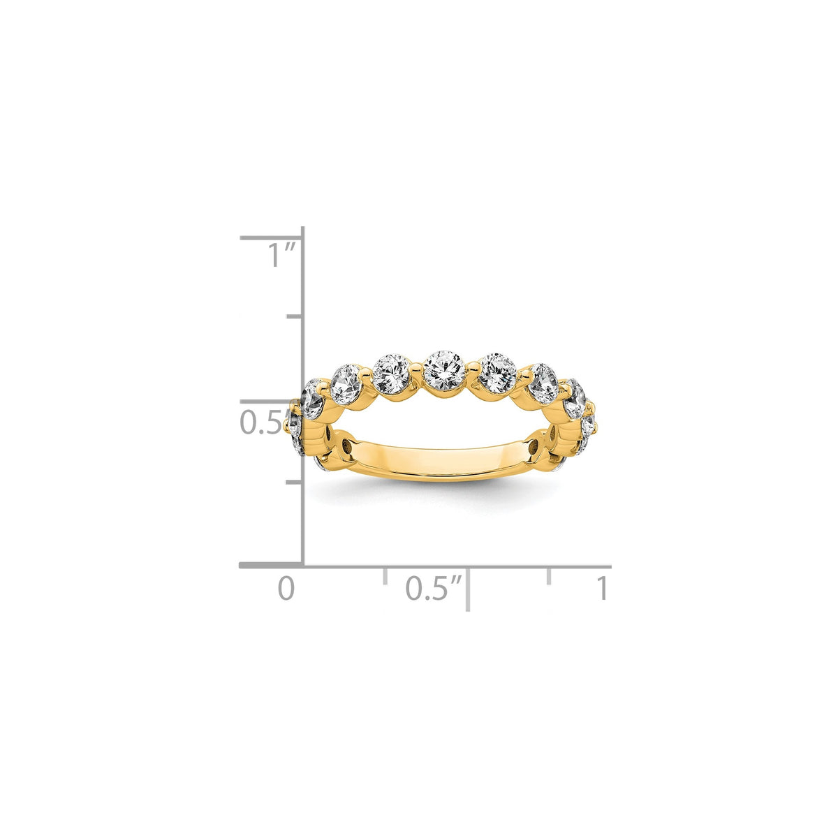 Round Lab-Grown Diamond Wedding Band in 14K Yellow Gold, 2.3mm (1 1/2 ct. tw.), Size 7 - Sophia Jewelers