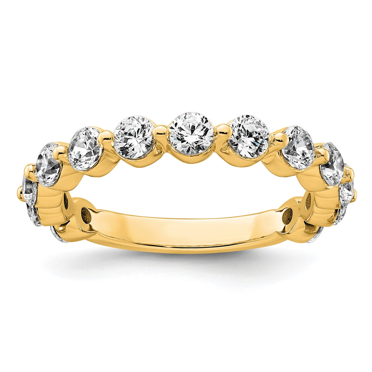 Round Lab-Grown Diamond Wedding Band in 14K Yellow Gold, 2.3mm (1 1/2 ct. tw.), Size 7 - Sophia Jewelers