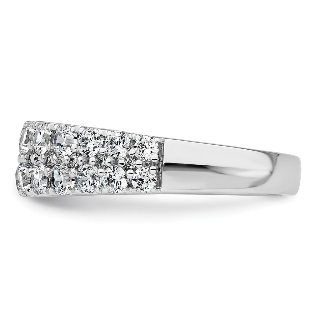 Lab-Grown Diamond Row Band in 14K White Gold, 3.2mm (1 1/4 ct. tw.), Size 7 - Sophia Jewelers