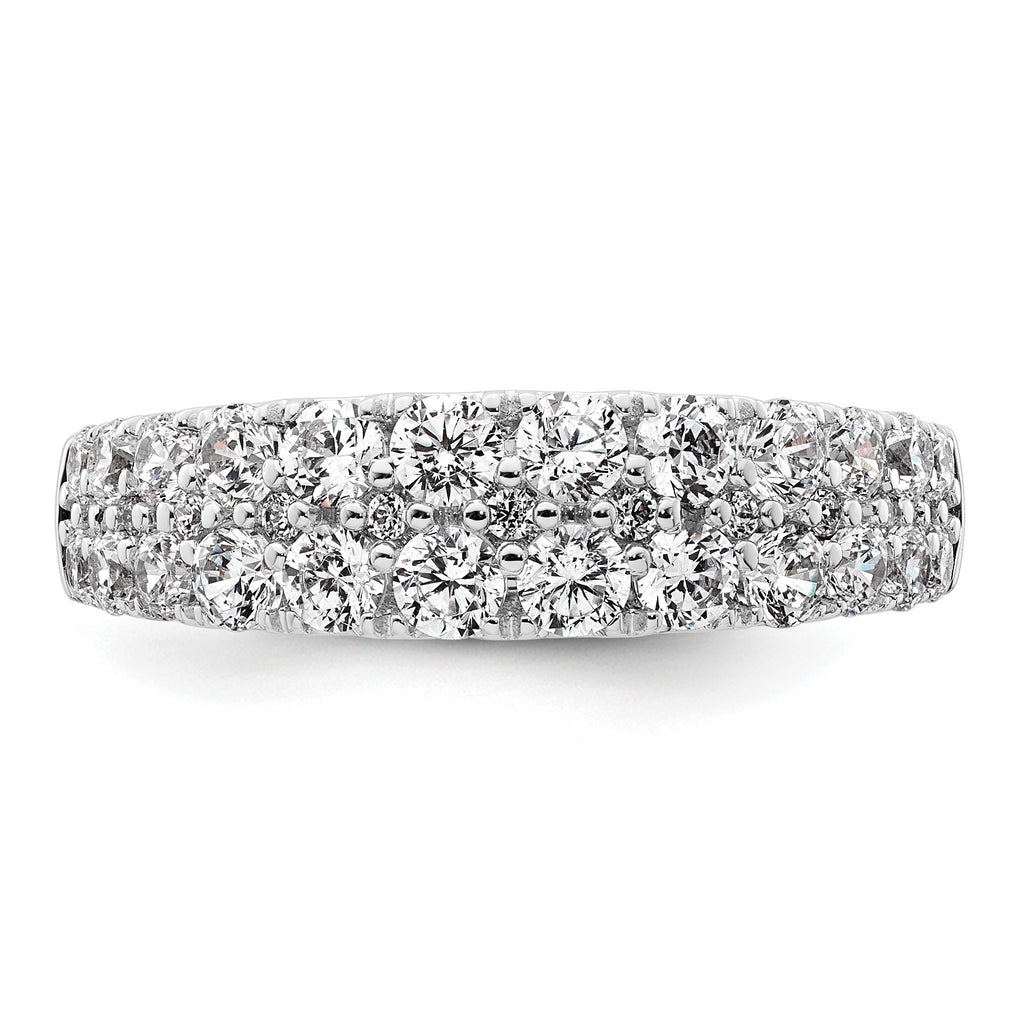 Lab-Grown Diamond Row Band in 14K White Gold, 3.2mm (1 1/4 ct. tw.), Size 7 - Sophia Jewelers