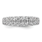 Lab-Grown Diamond Row Band in 14K White Gold, 3.2mm (1 1/4 ct. tw.), Size 7 - Sophia Jewelers