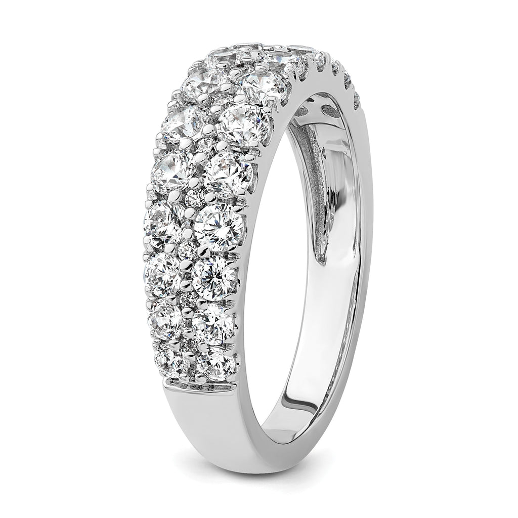 Lab-Grown Diamond Row Band in 14K White Gold, 3.2mm (1 1/4 ct. tw.), Size 7 - Sophia Jewelers