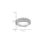 Lab-Grown Diamond Row Band in 14K White Gold, 3.2mm (1 1/4 ct. tw.), Size 7 - Sophia Jewelers